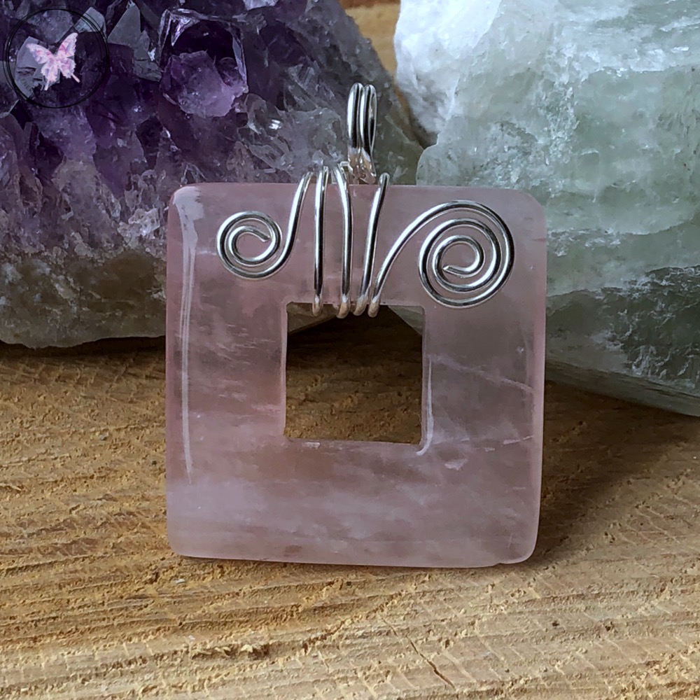 Rose Quartz Donut Pendant